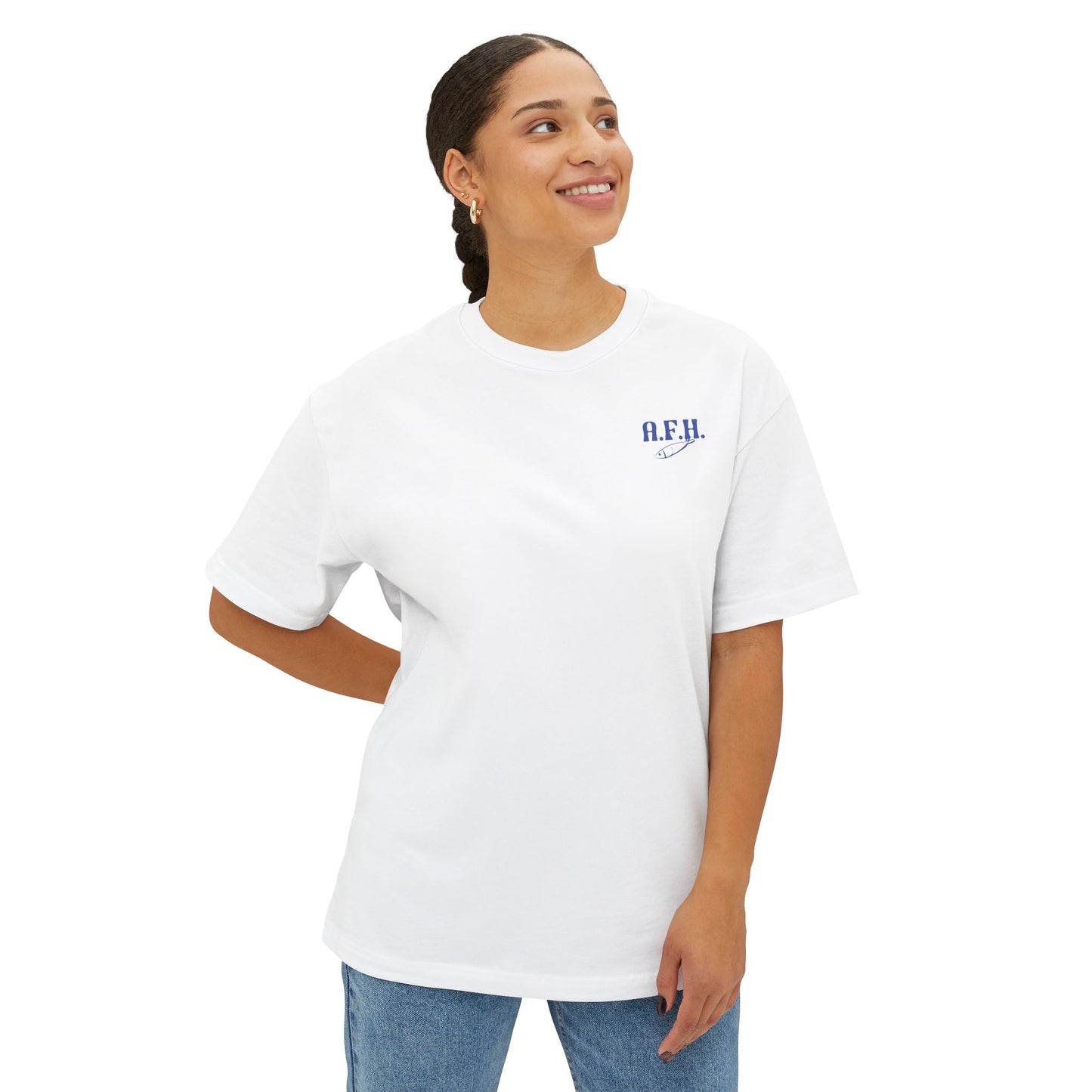 Ocean-Inspired Unisex Boxy Tee, Relaxed Fit Graphic T-Shirt for Beach Lovers, Summer Wardrobe Essential, Gift for Adventurers