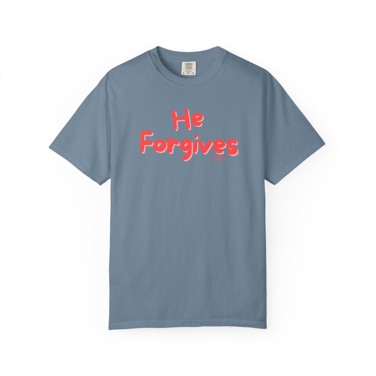 Inspirational Unisex T-Shirt - "He Forgives" - Casual Wear, Gift for Friends, Spiritual Apparel, Everyday Comfort, Motivational Clothing